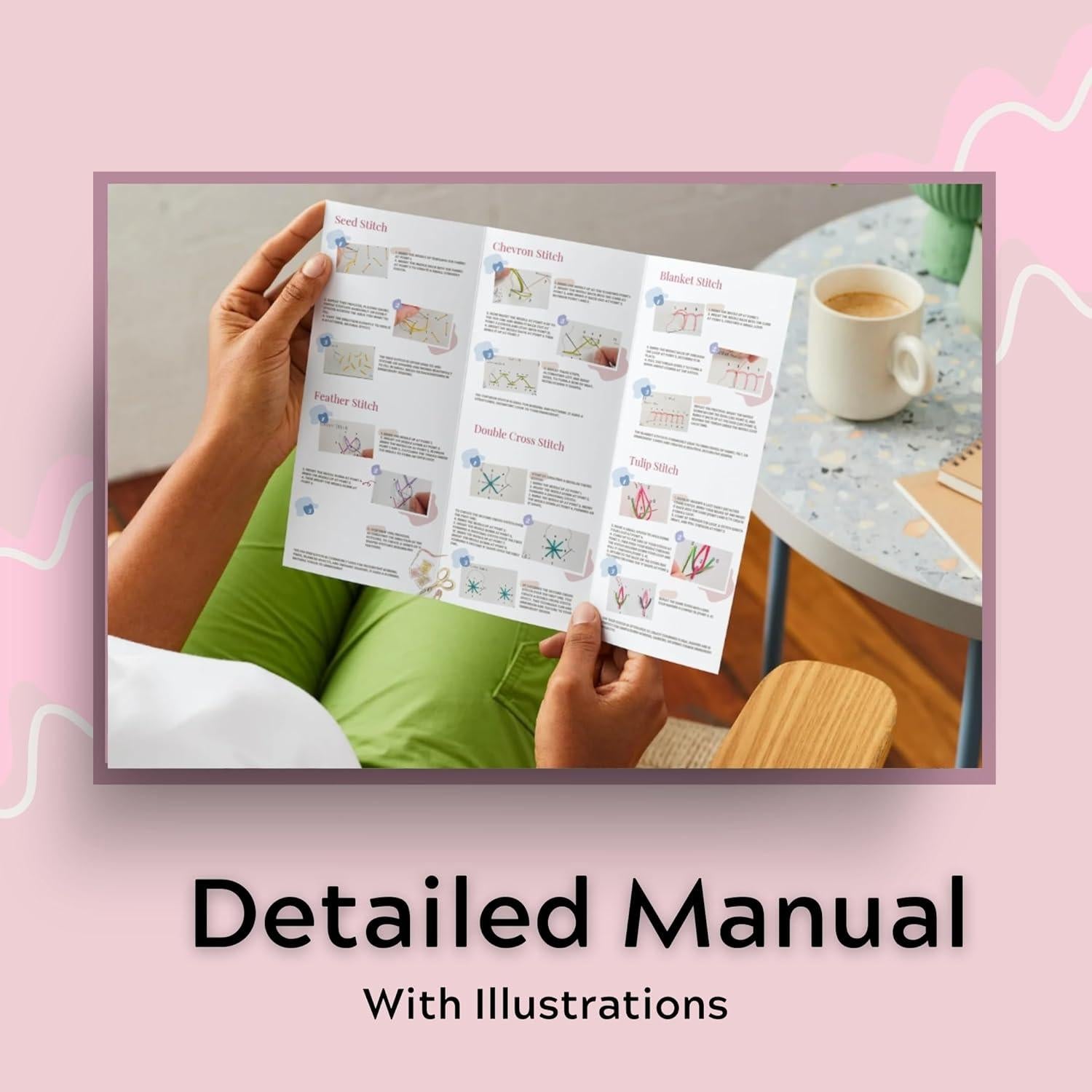 Kit de Bordado Craft For All - 12 Tarjetas Pre-Perforadas