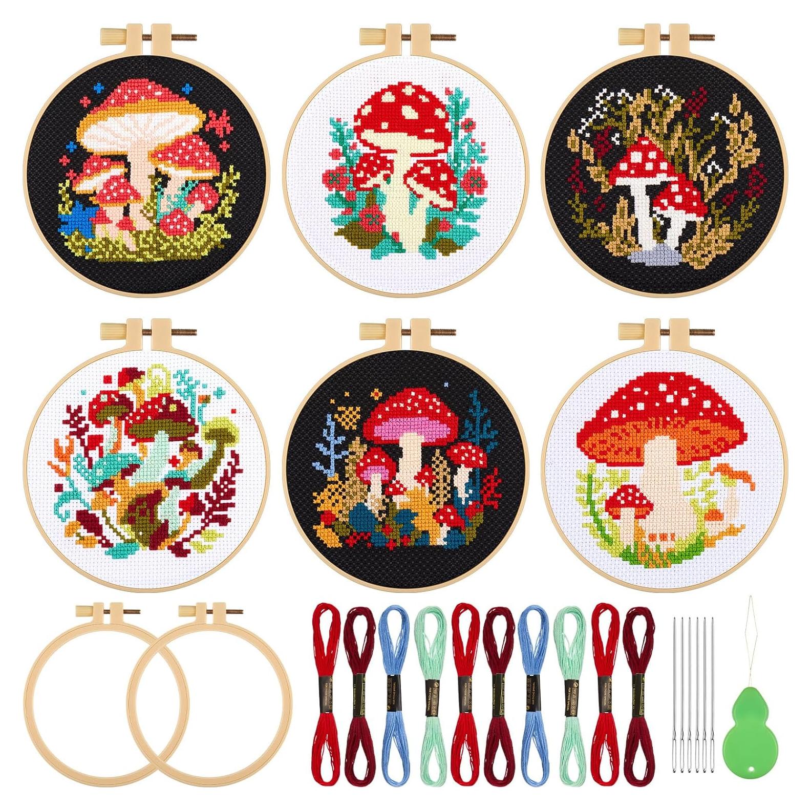 Kit de Bordado Juexica 6 Piezas Setas para Principiantes