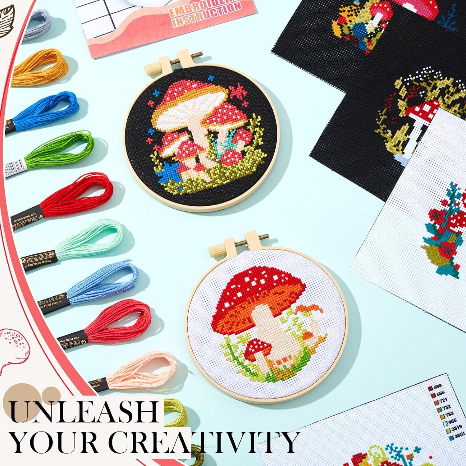 Kit de Bordado Juexica 6 Piezas Setas para Principiantes