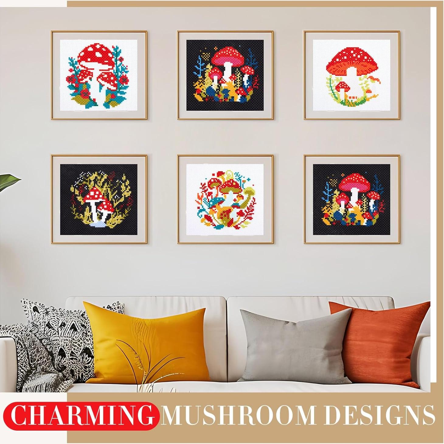 Kit de Bordado Juexica 6 Piezas Setas para Principiantes