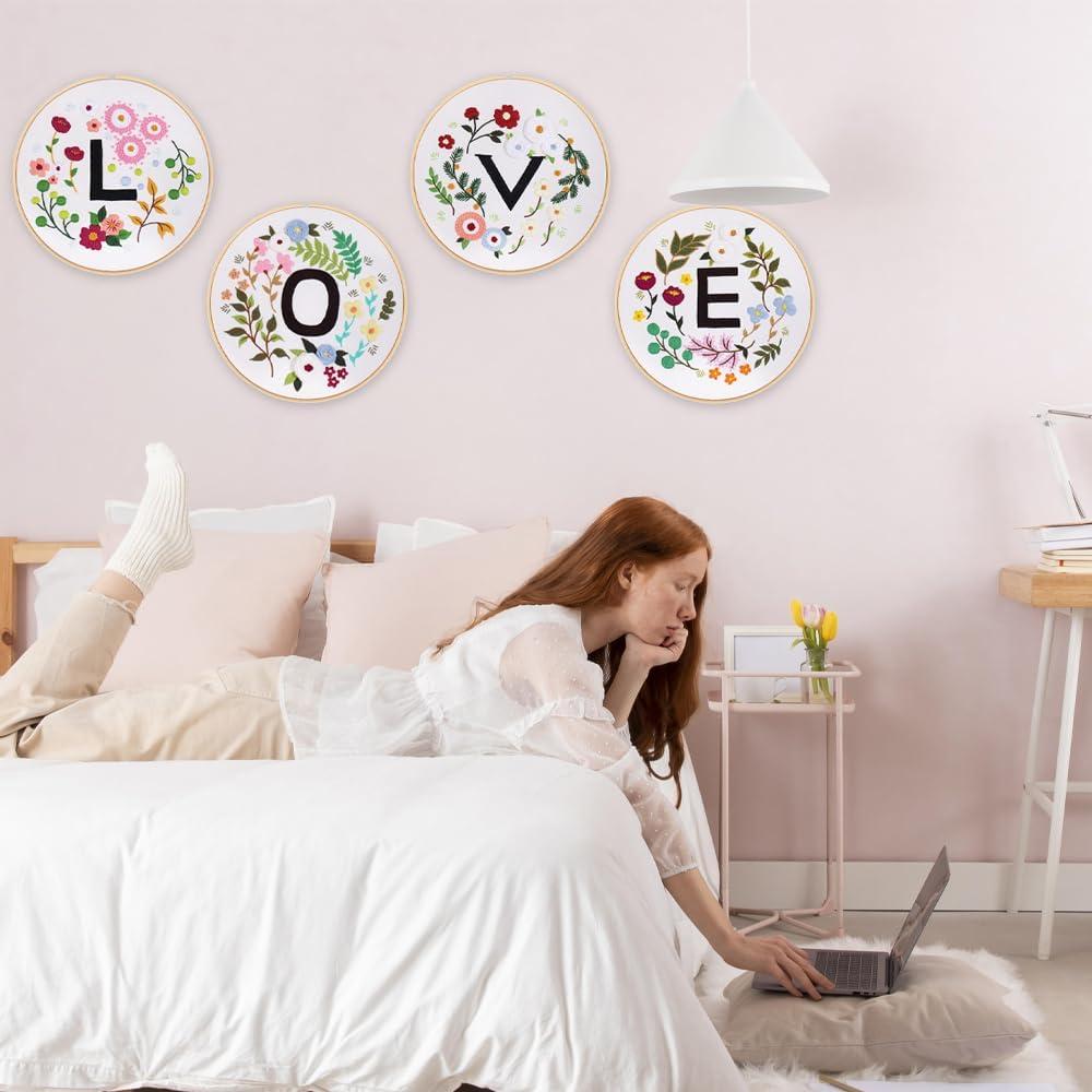 Kit de Bordado Wnddle para Principiantes - 4 Patrones Amor