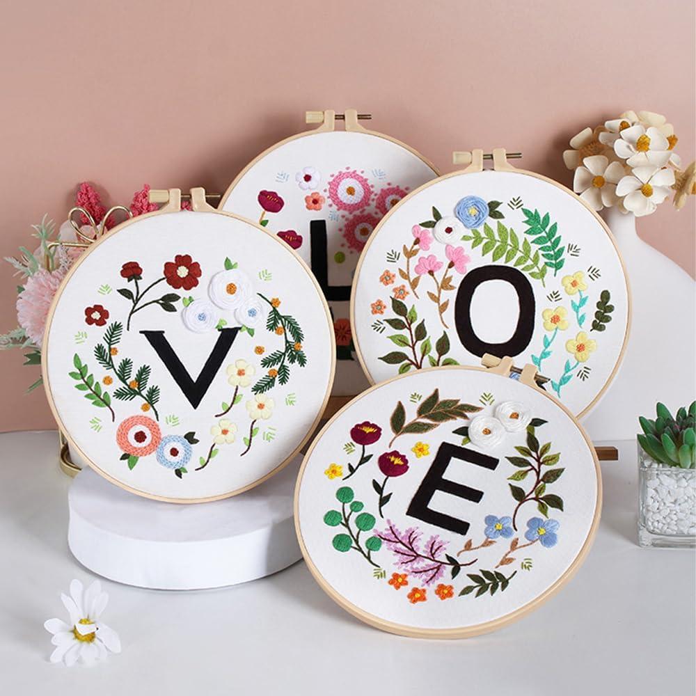 Kit de Bordado Wnddle para Principiantes - 4 Patrones Amor