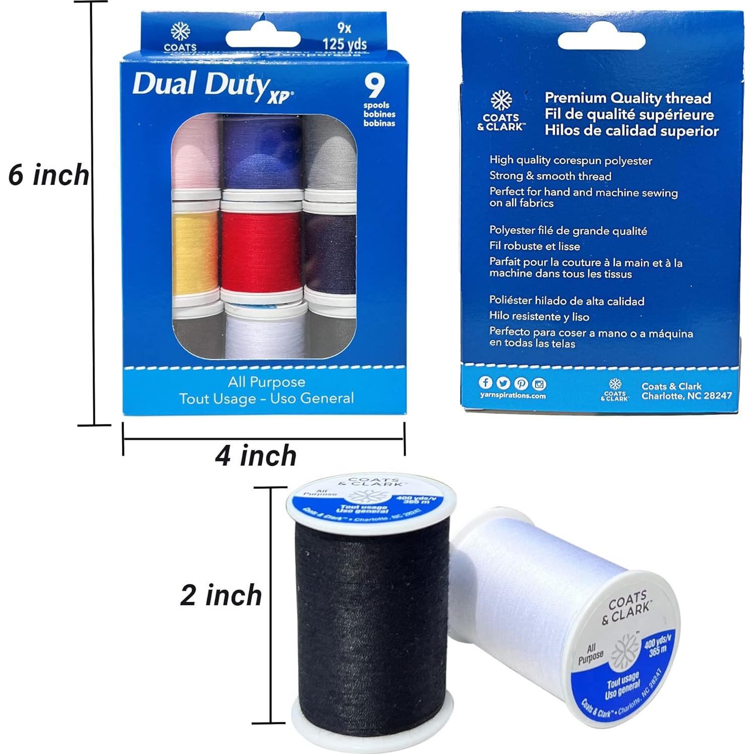 Hilos Dual Duty XP Coats & Clark 9 bobinas 125 yardas poliéster