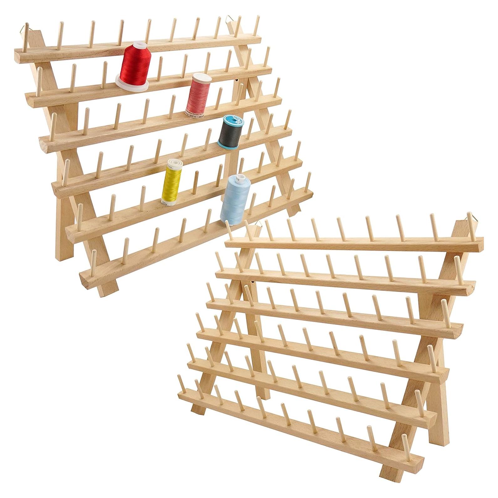 Soporte de Hilos de Madera Nuevo Brothread 2x60 Bobinas