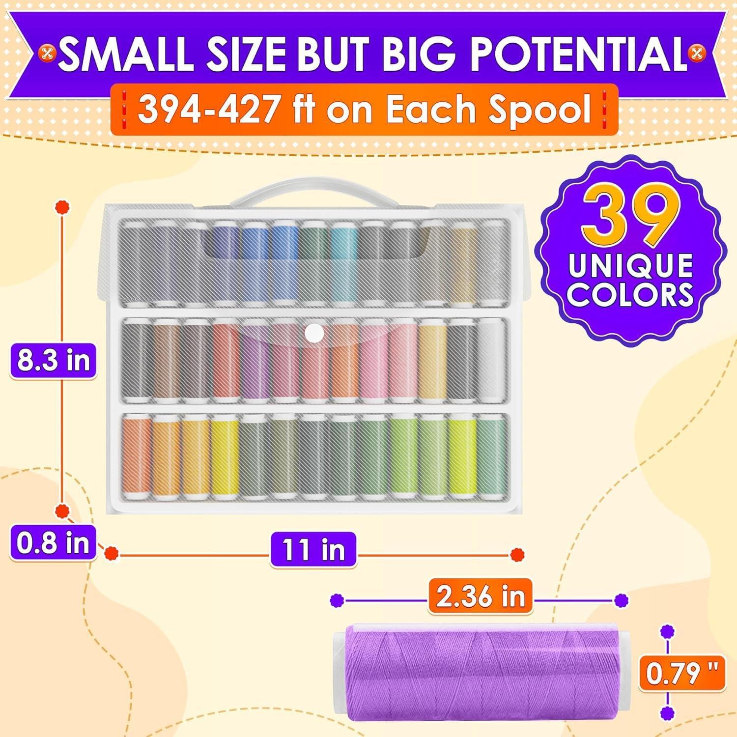 Juego de Hilos de Coser Luxbon - 39 Colores 128 Metros