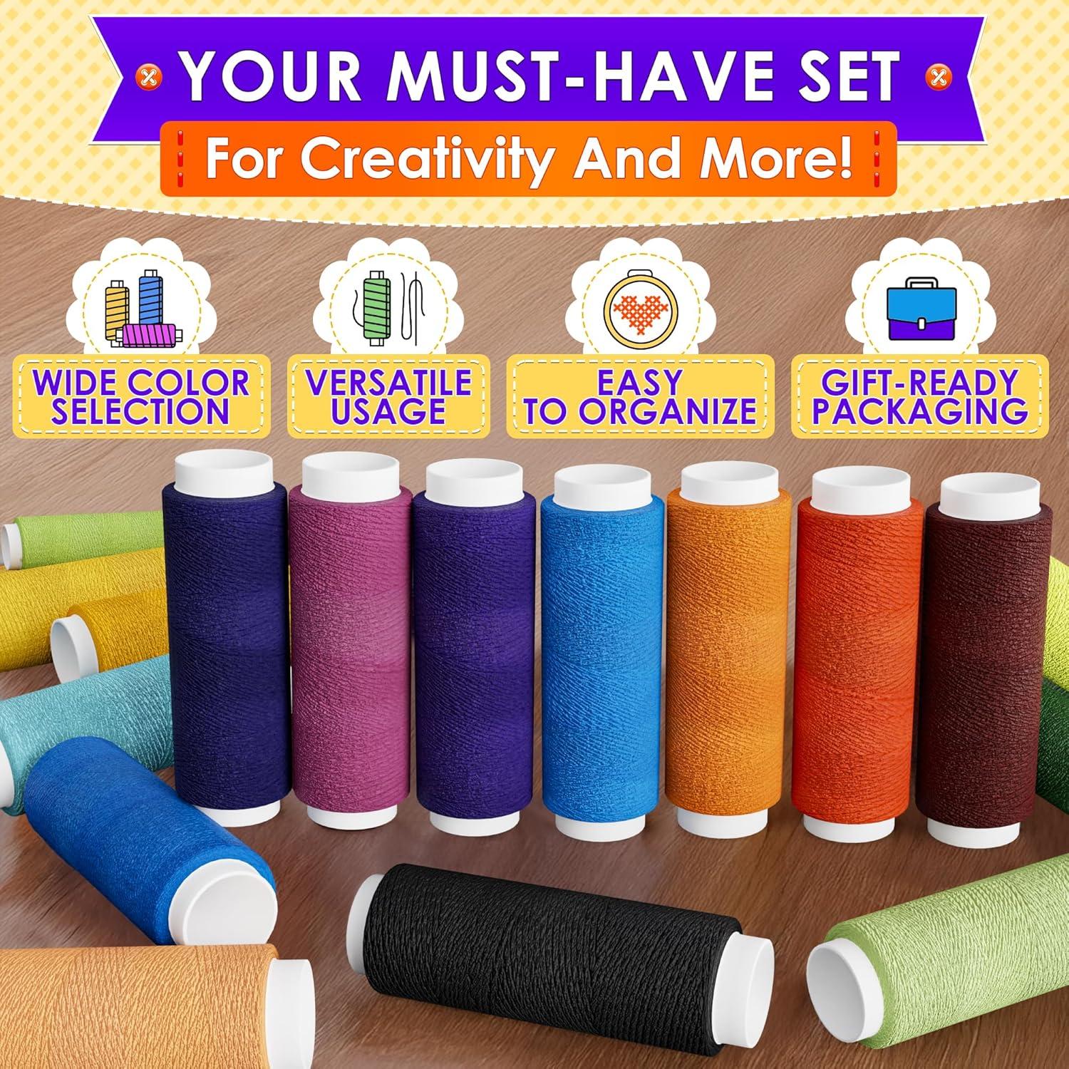 Juego de Hilos de Coser Luxbon - 39 Colores 128 Metros