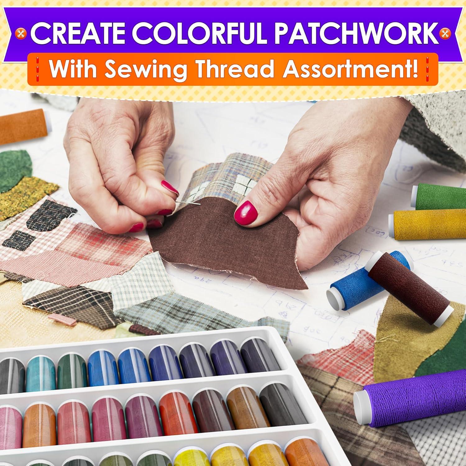 Juego de Hilos de Coser Luxbon - 39 Colores 128 Metros