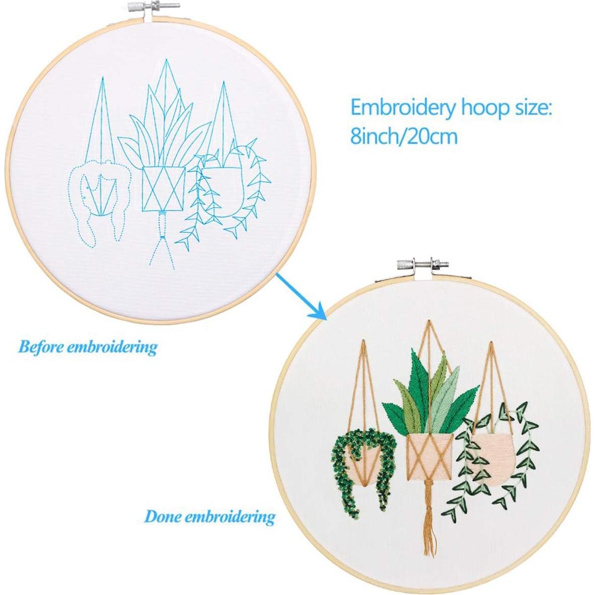 Kit de Bordado Completo KISSBUTY con Patrón Epipremnum Aureum