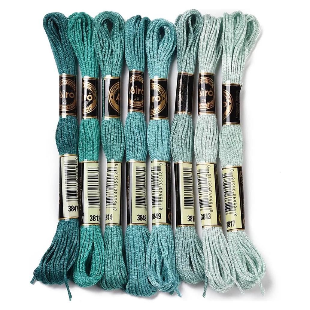 Hilo de Bordado de Poliester CABODYALS 8 Colores 8.75m