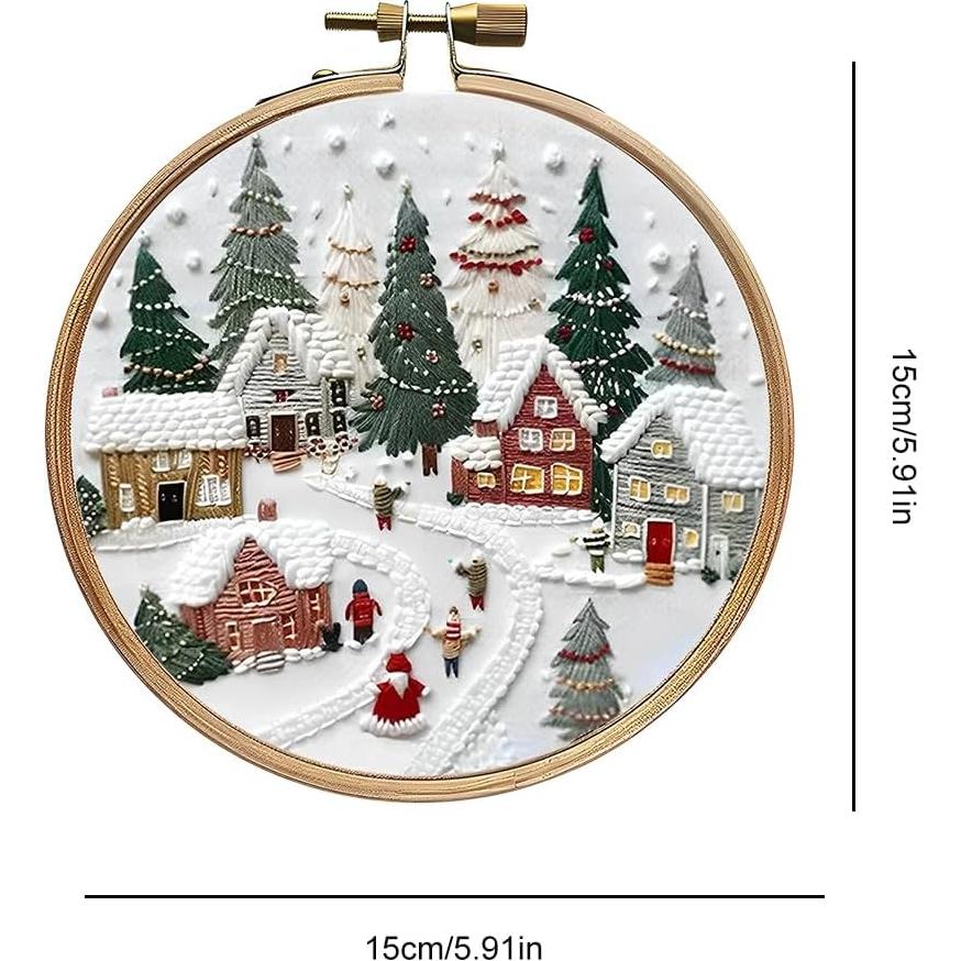 Kit de Bordado de Navidad Genérico para Principiantes - 4 Pzs