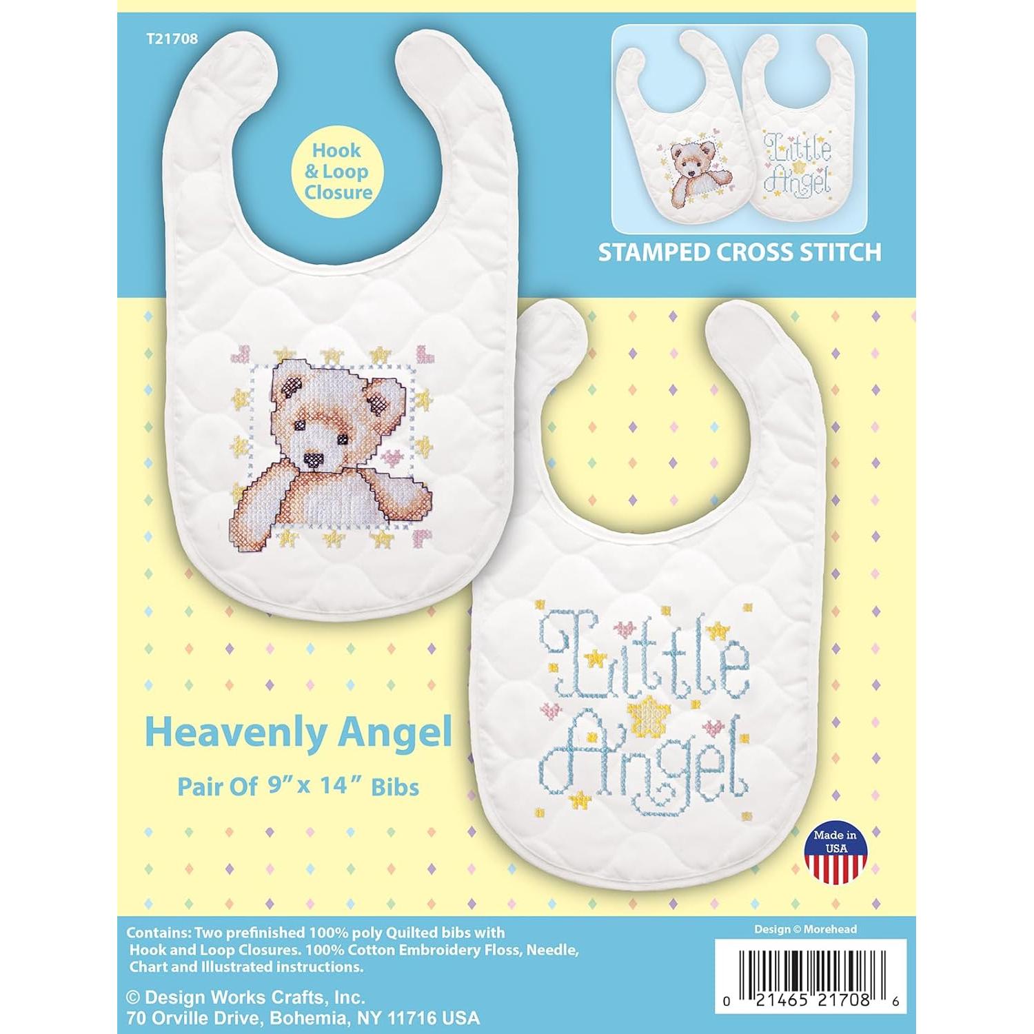 Kit de Baberos Acolchados Tobin T21708 para Bordado, Set de 2