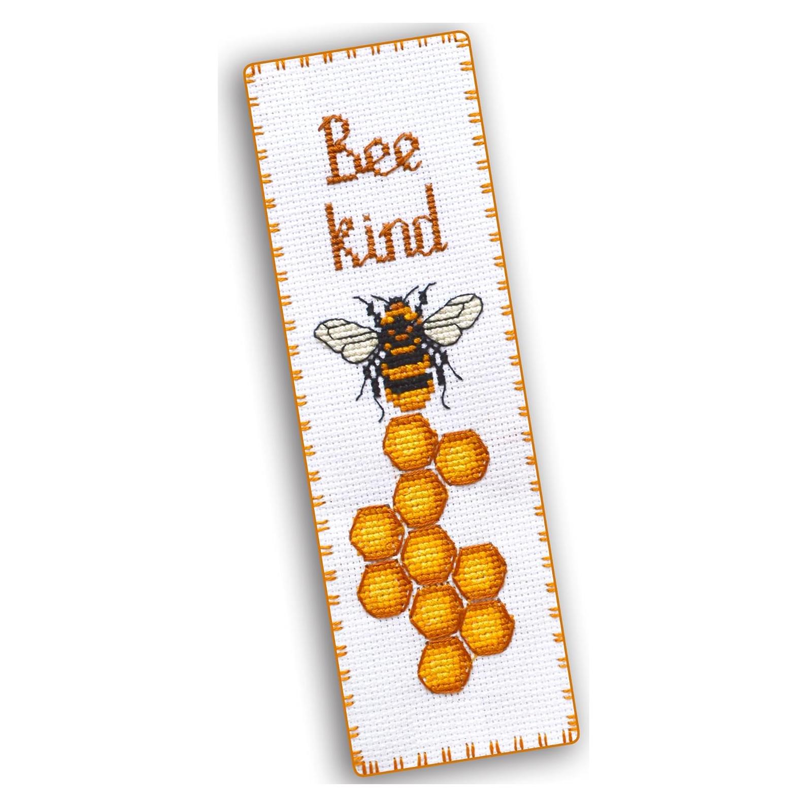 Kit de Bordado DIY Povitrulya Bee Kind - Punto de Cruz Contado