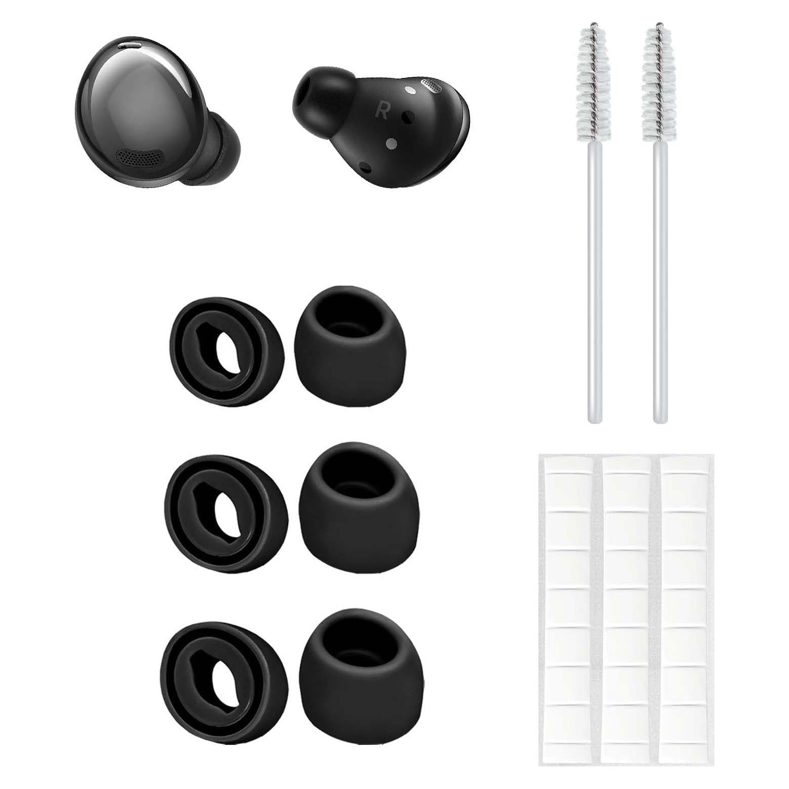 Puntas de oído de silicona para Samsung Galaxy Buds Pro - Kit de limpieza