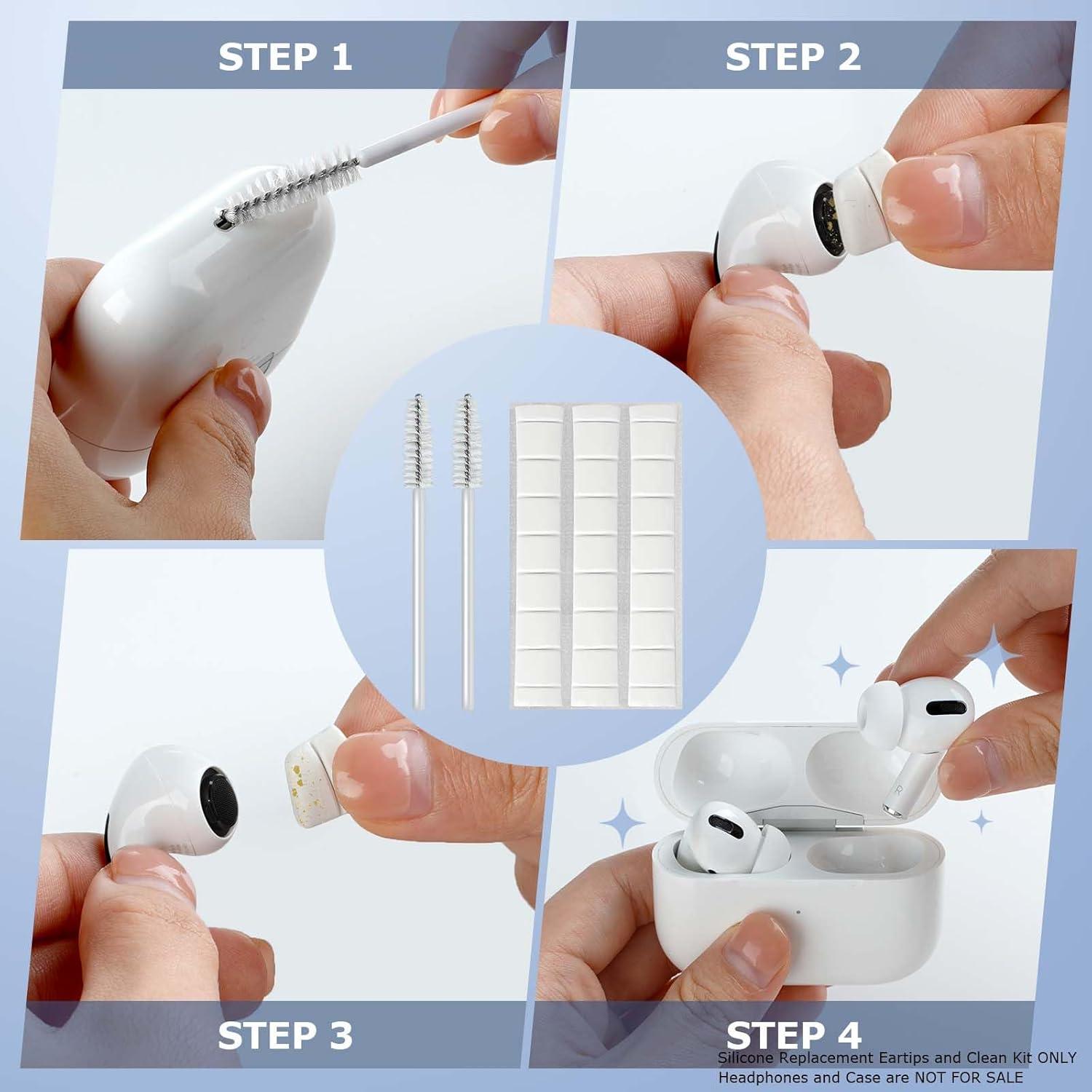 Puntas de oído de silicona para Samsung Galaxy Buds Pro - Kit de limpieza