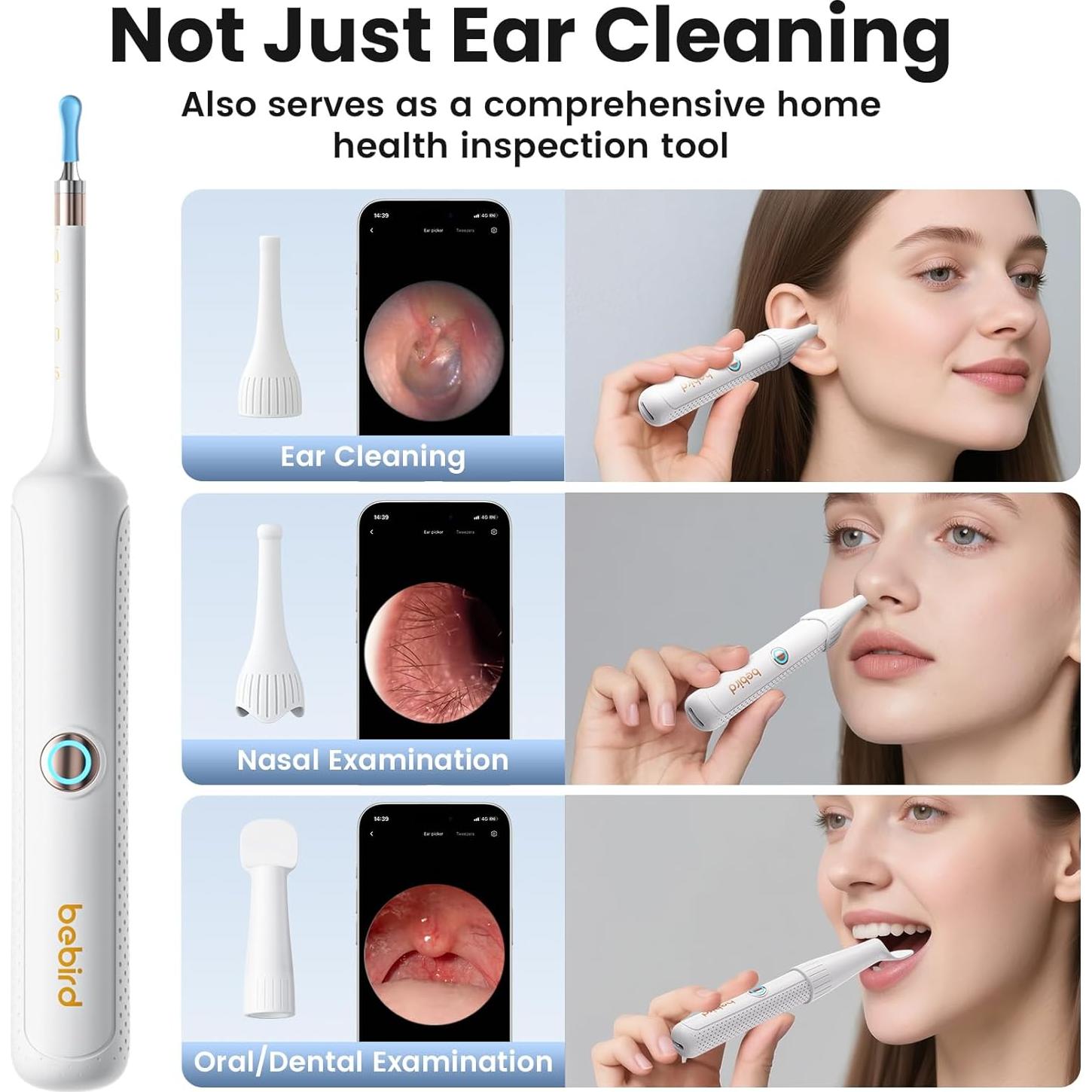 Limpiador de Cerumen Inalámbrico Heifeng R37R con Cámara 1080P