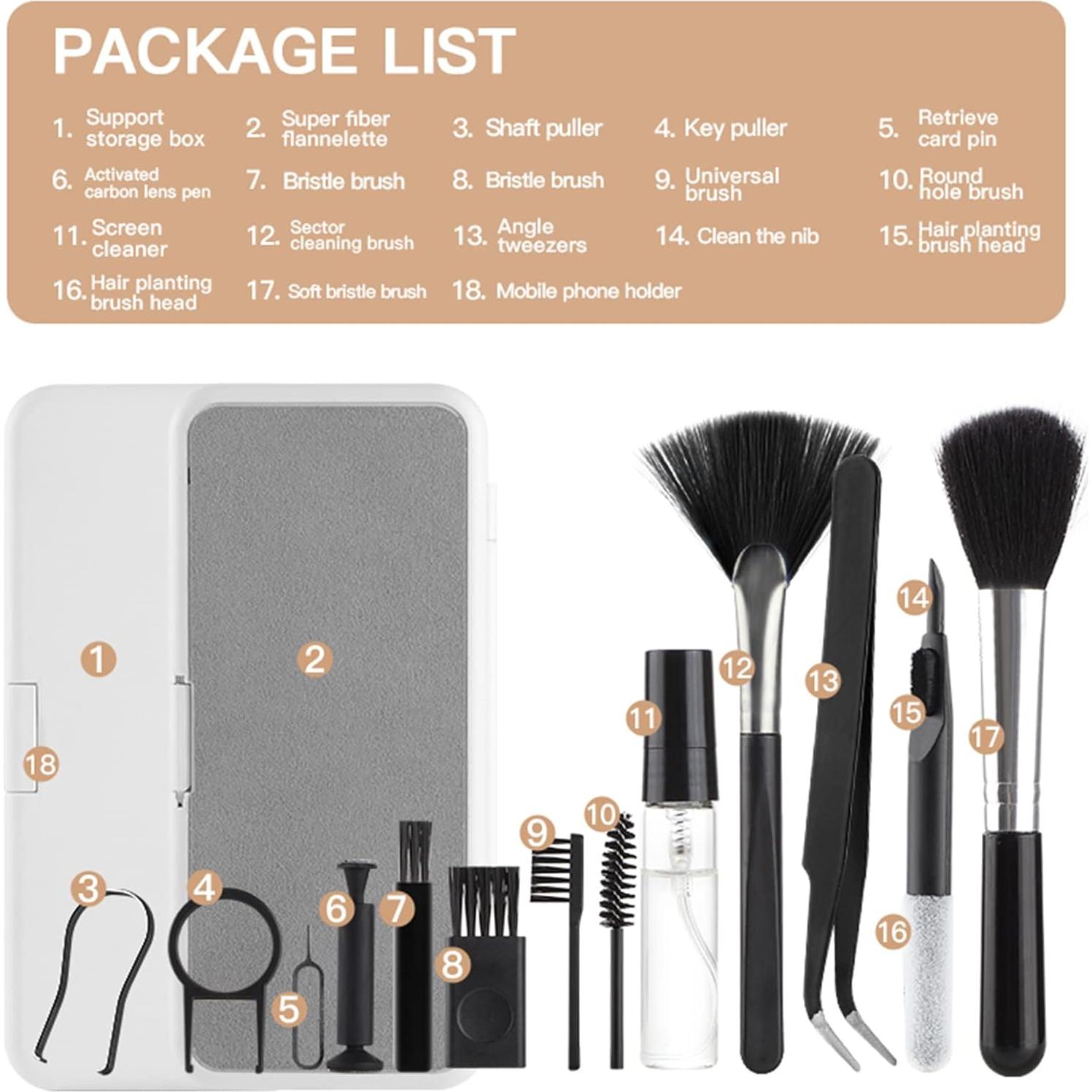 Kit de limpieza 18 en 1 OKCSC para dispositivos electrónicos