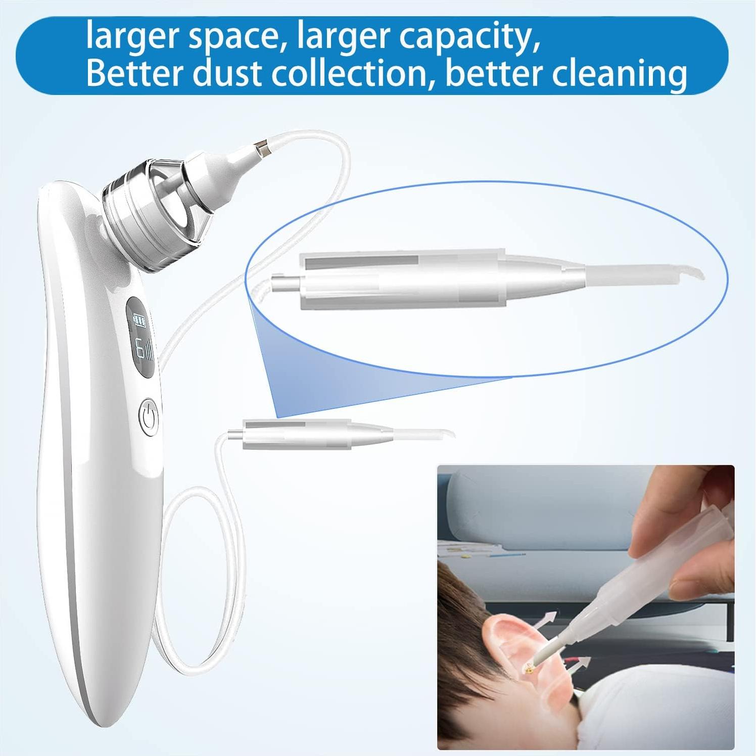 Aspirador Eléctrico de Cera de Oído Ear on-1, 6 Niveles, USB