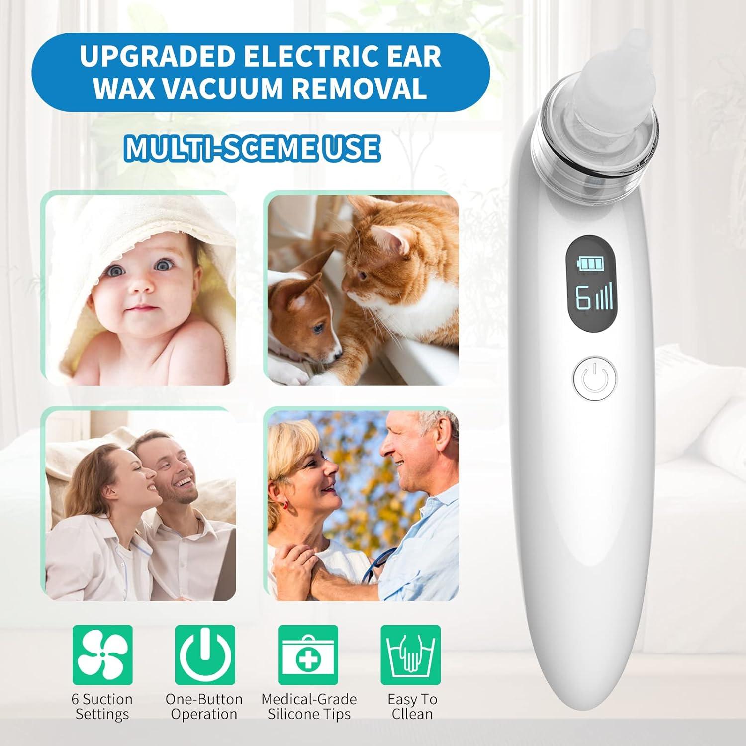 Aspirador Eléctrico de Cera de Oído Ear on-1, 6 Niveles, USB