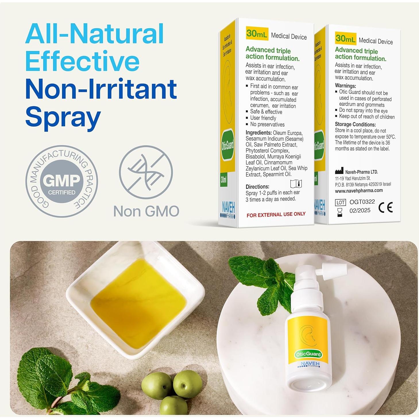 NAVEH PHARMA Gotas Spray para Oídos Naturales 14.79 ml