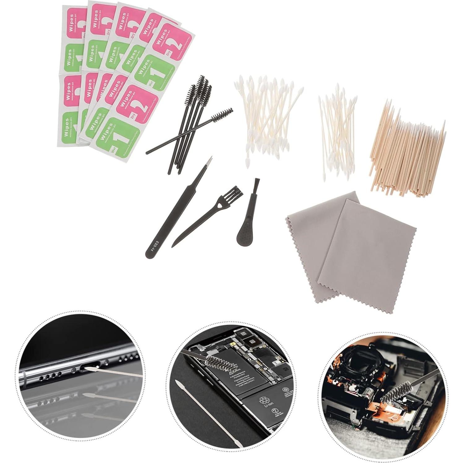 Kit de limpieza de auriculares Angoily con cepillo y varitas