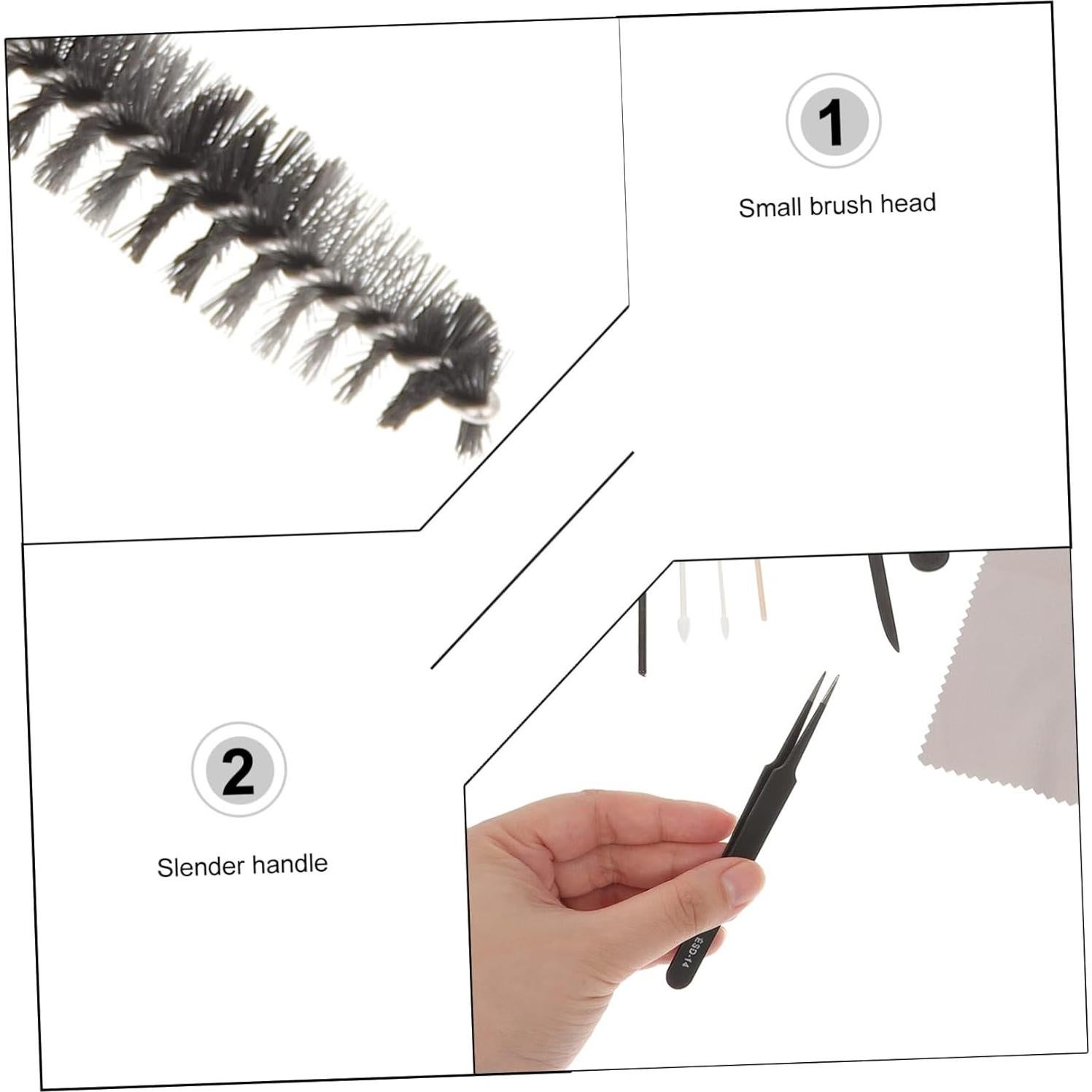 Kit de limpieza de auriculares Angoily con cepillo y varitas