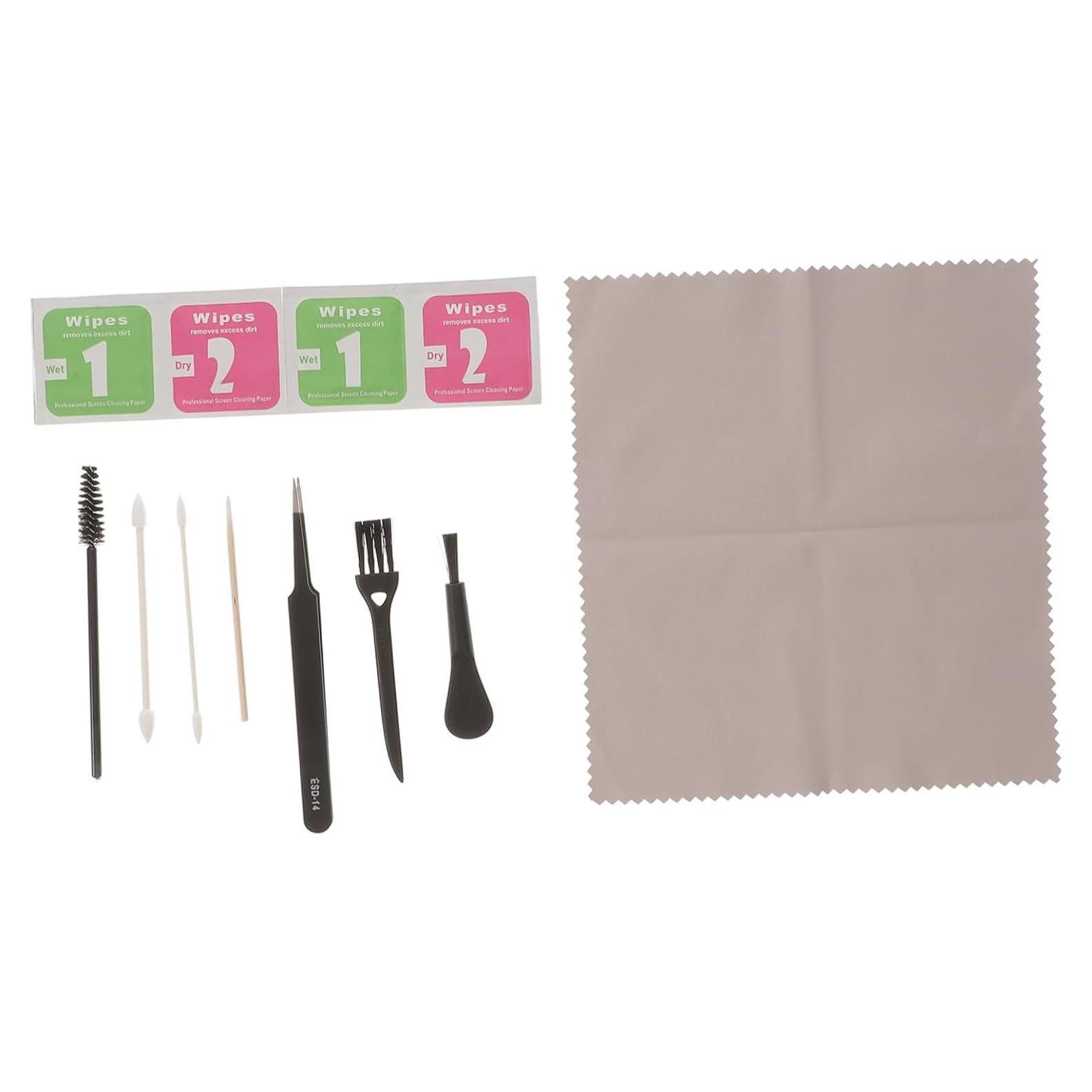 Kit de Limpieza de Auriculares HOMSFOU - 10 Varitas y Paños