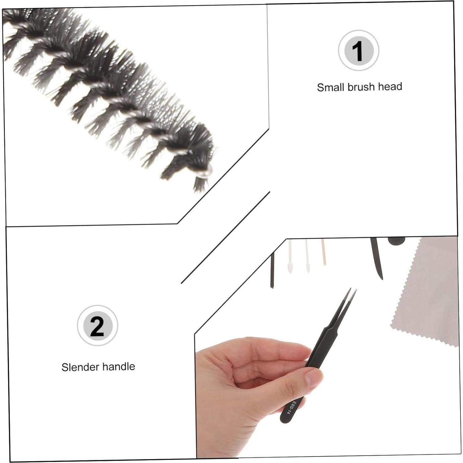 Kit de Limpieza de Auriculares HOMSFOU - 10 Varitas y Paños