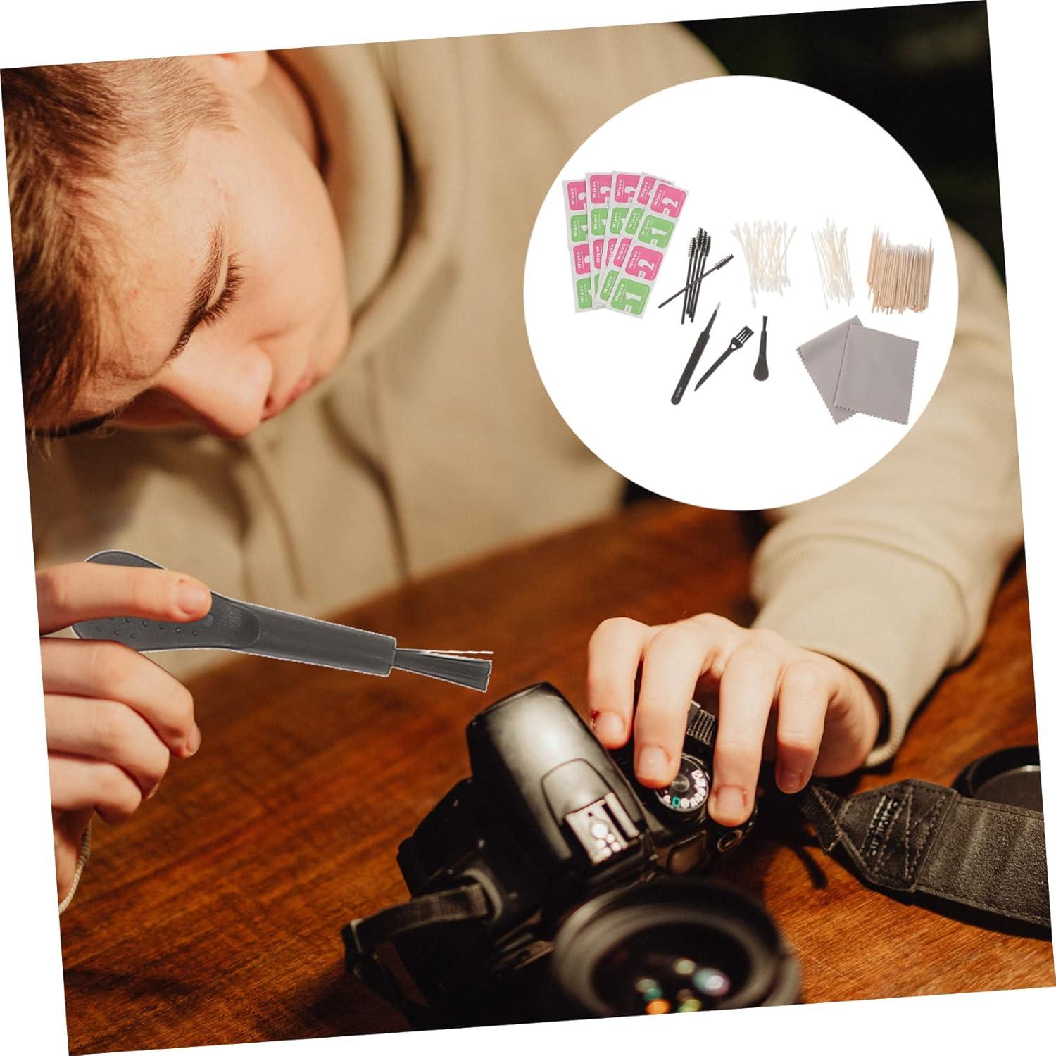 Kit de Limpieza de Auriculares HOMSFOU - 10 Varitas y Paños