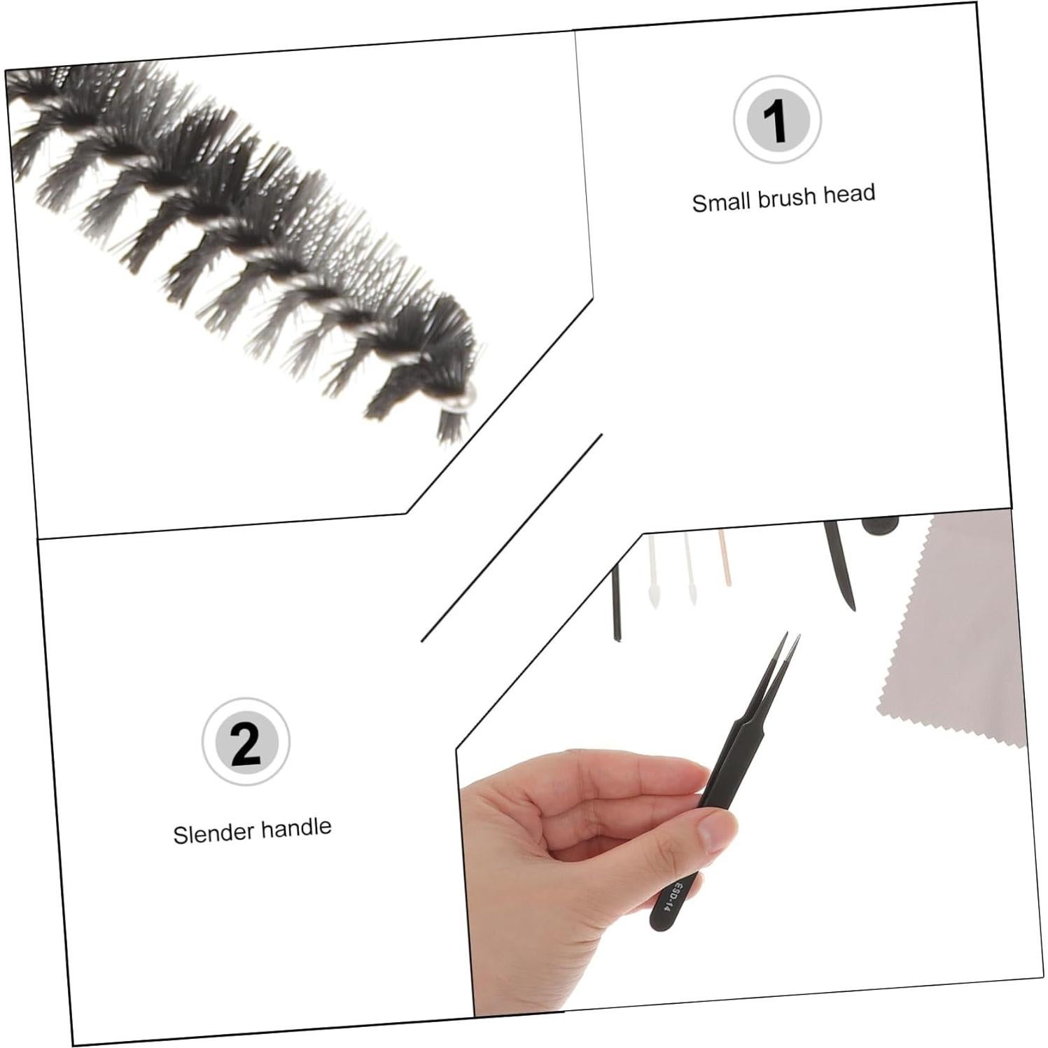 Kit de limpieza para auriculares SEWACC - 10 palitos y cepillo