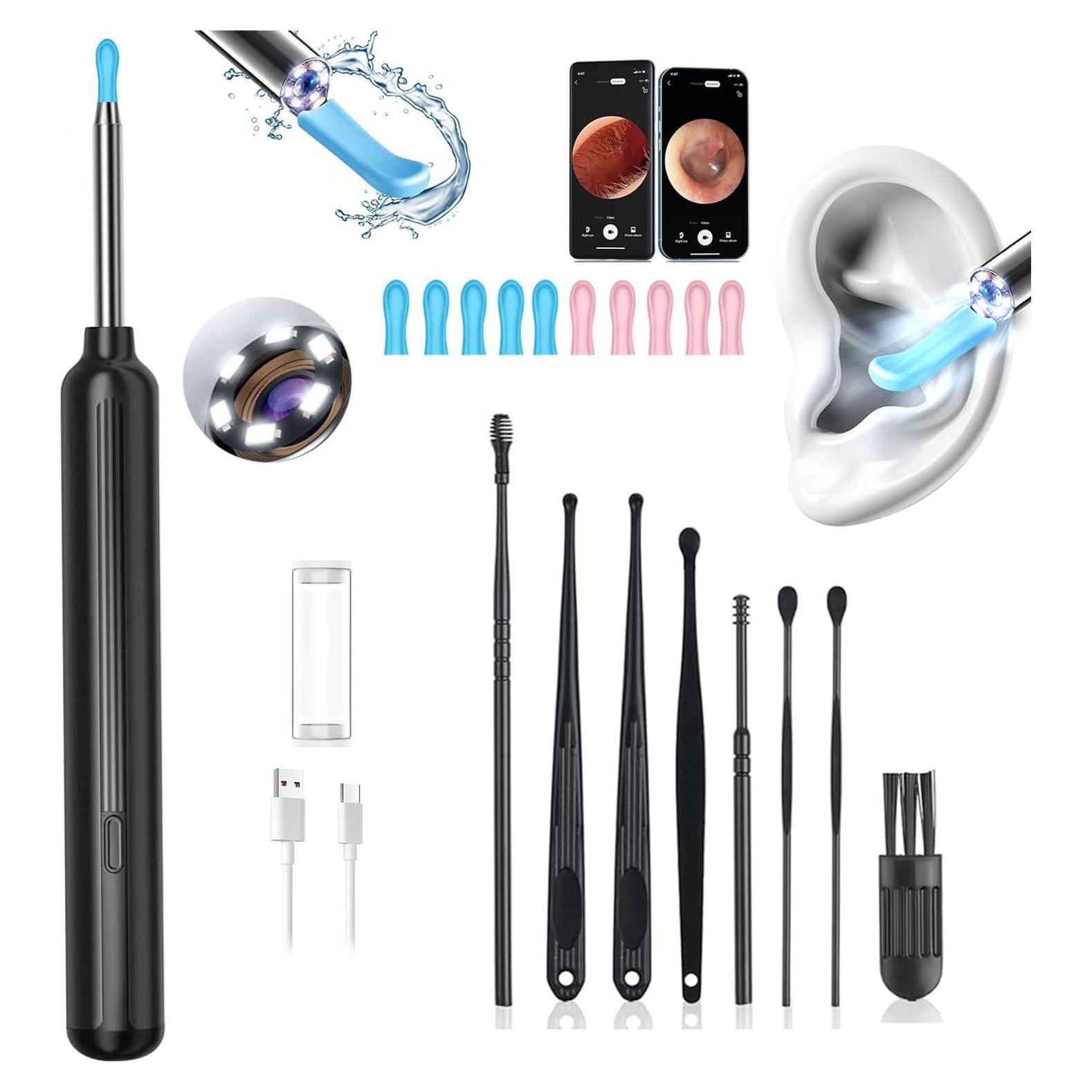 Limpiador de Oídos LEZHUAN con Cámara 1080P y 10 Puntas