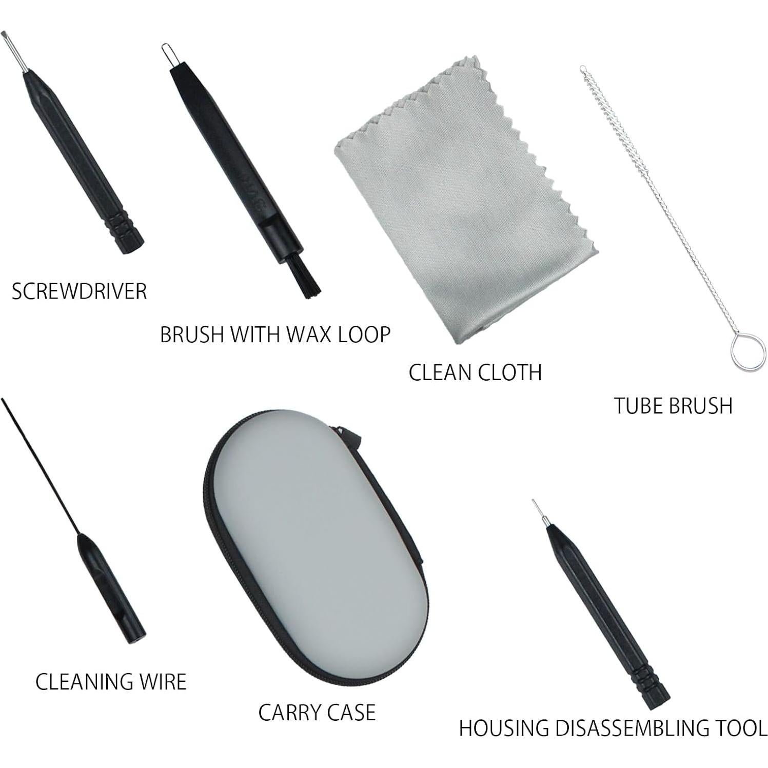 Kit de Limpieza de Audífonos 10 Piezas IAXSEE - Cepillos y Accesorios