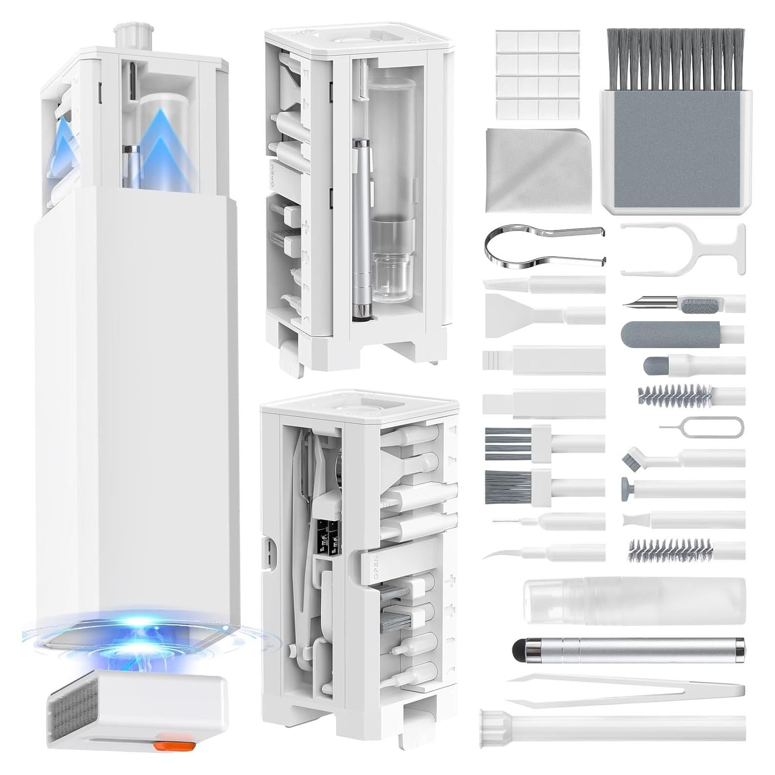 Kit de limpieza 34 en 1 Sunoyar para iPhone y laptop blanco
