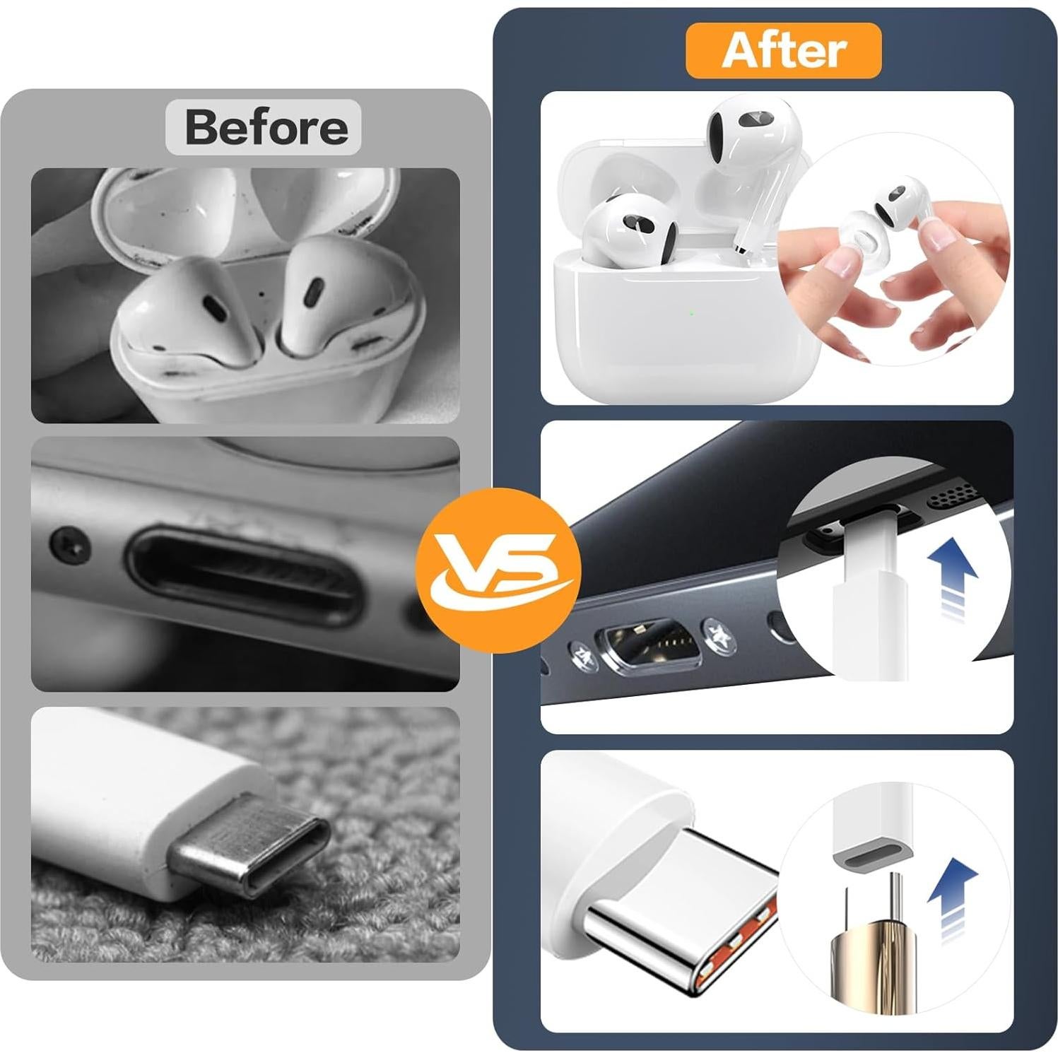 Kit de limpieza 34 en 1 Sunoyar para iPhone y laptop blanco