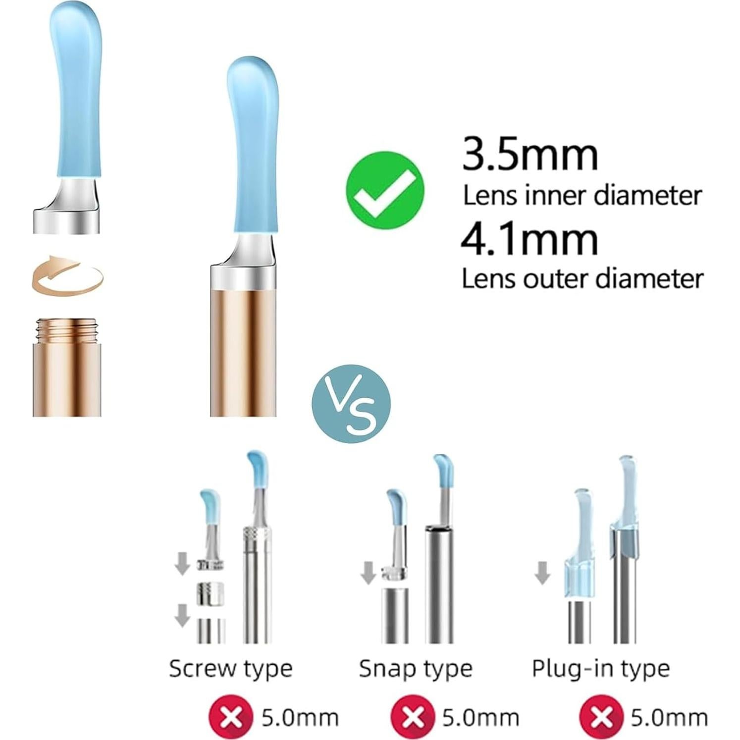 Consejos de Reemplazo Bebird para Limpiador de Oídos 6 Piezas