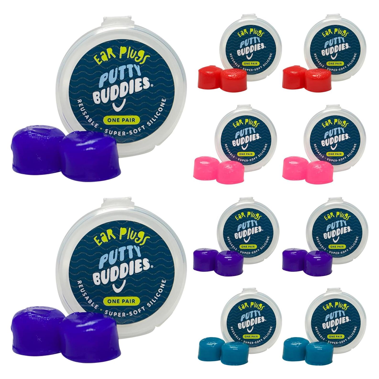 Tapones para oídos Putty Buddies de silicona - Paquete de 10