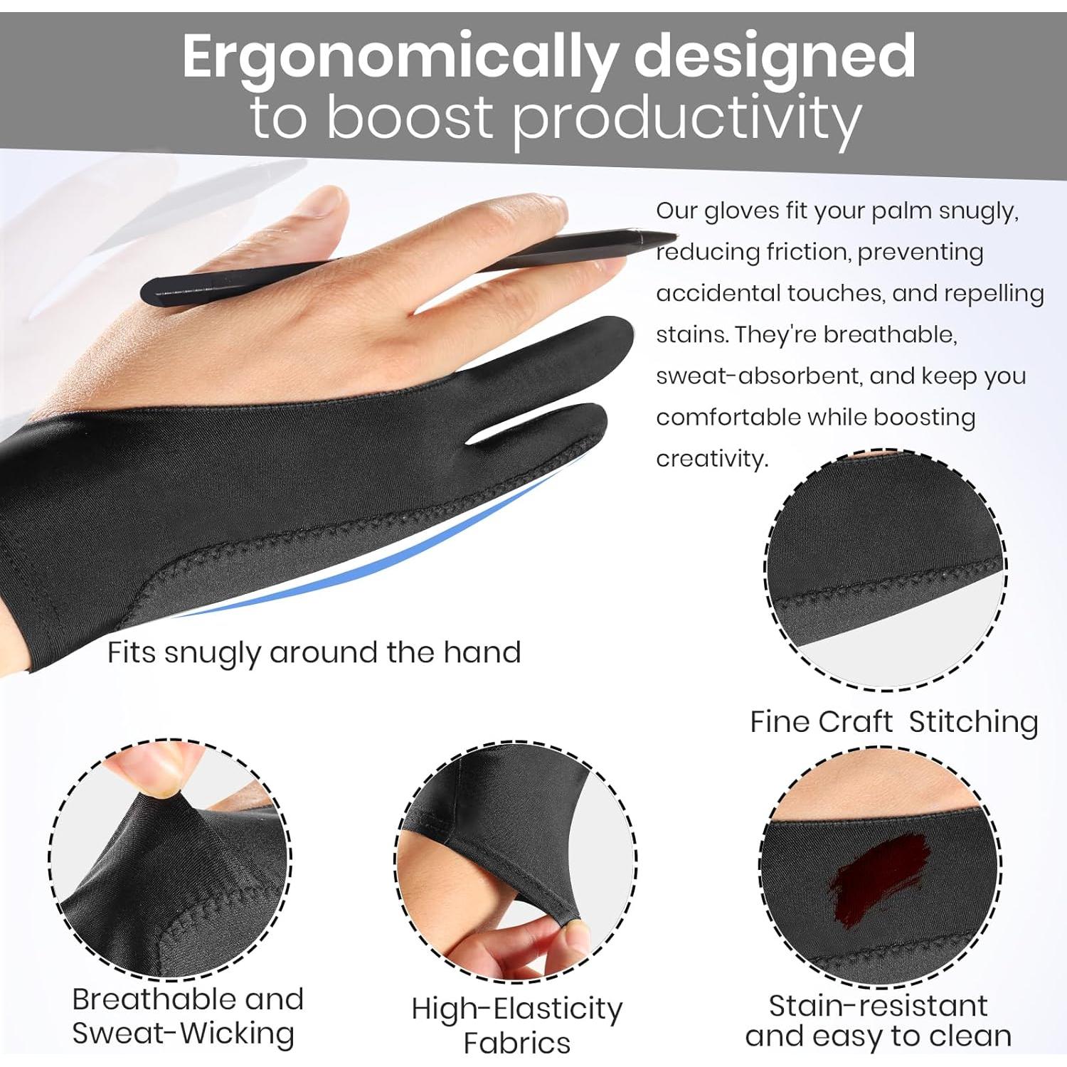 Guante de Dibujo Digital Shenzhenshixin - 2 Paquetes, Pequeño