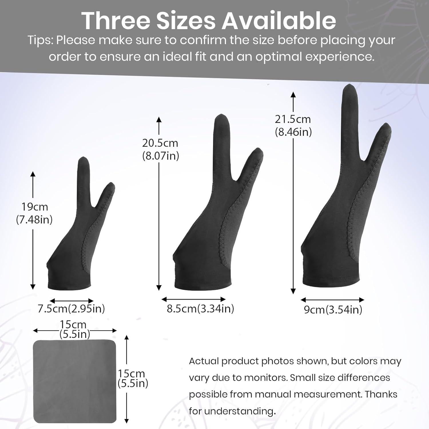 Guante de Dibujo Digital Shenzhenshixin - 2 Paquetes, Pequeño