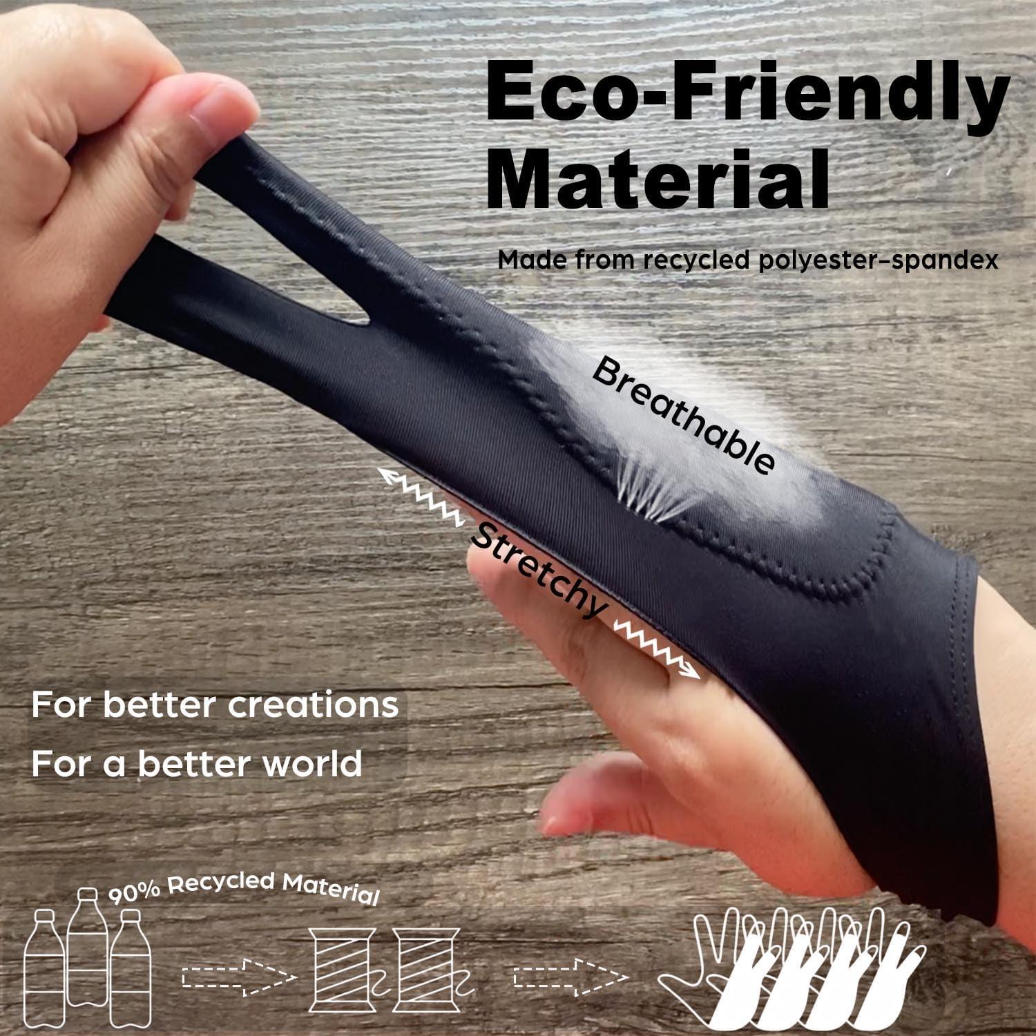 Guantes de Dibujo Digital Timebetter M - Rechazo de Palma, 2 Unidades