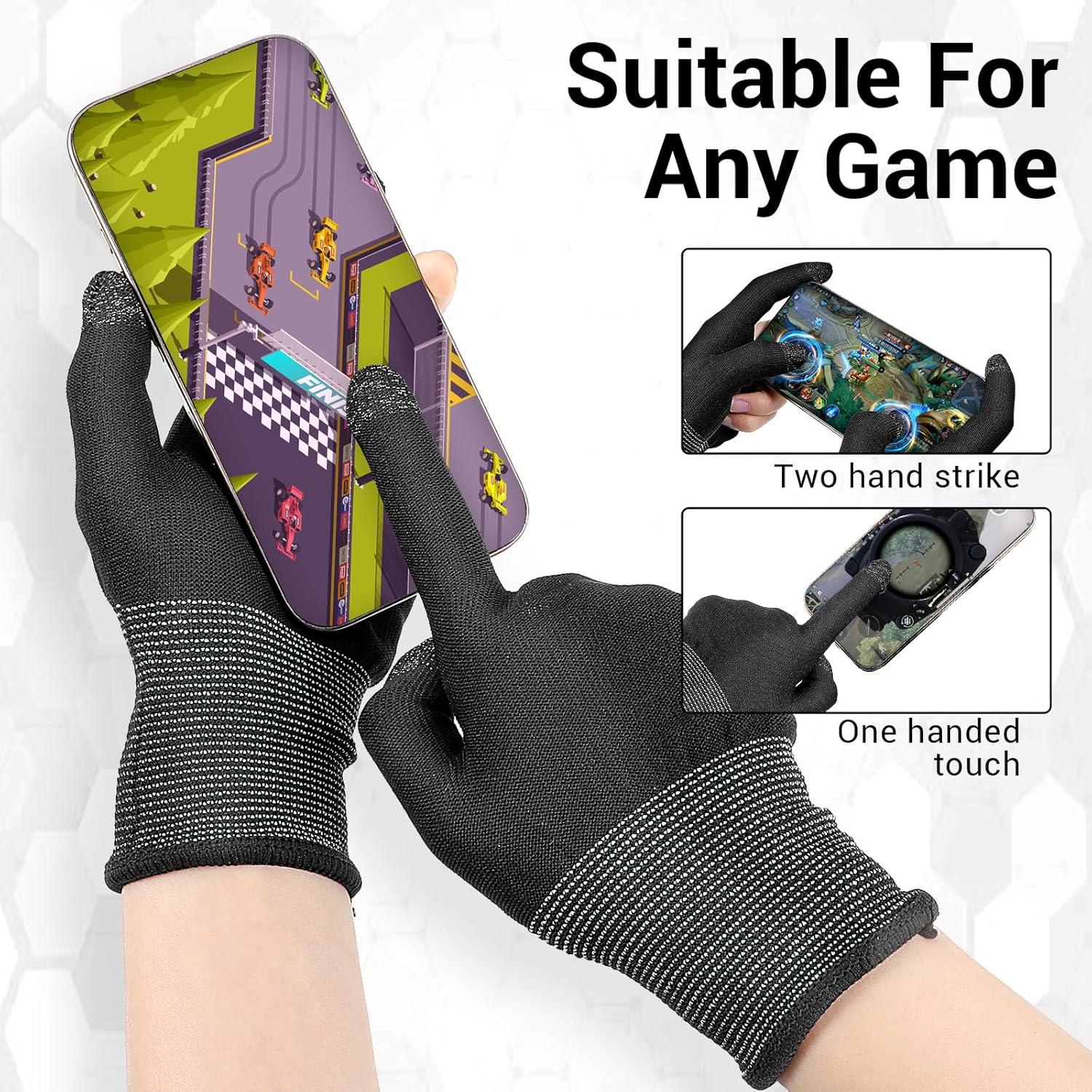 Guantes de Juego Móvil Ptwola Ultra-Finos Táctiles Antisudor