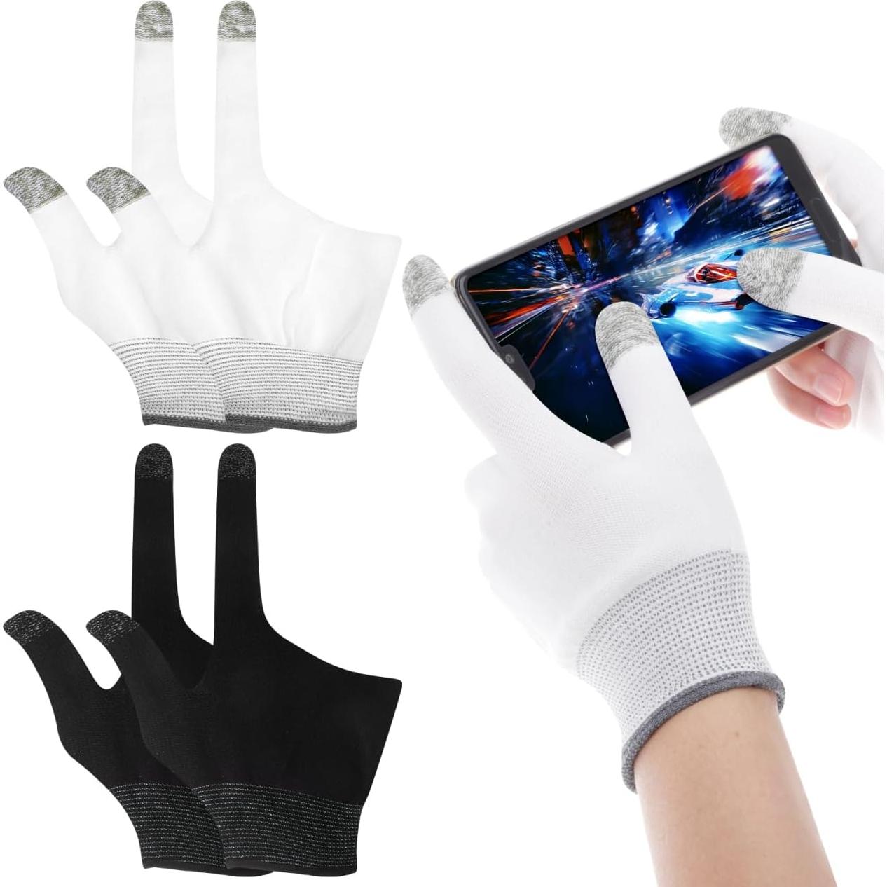 Guantes de Juego Toddmomy - 2 Pares de Dedo Táctil Nylon