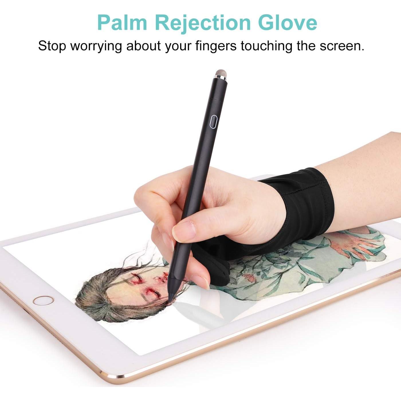 Guantes de Dibujo Mixoo 2 Piezas - Rechazo de Palma Mediano