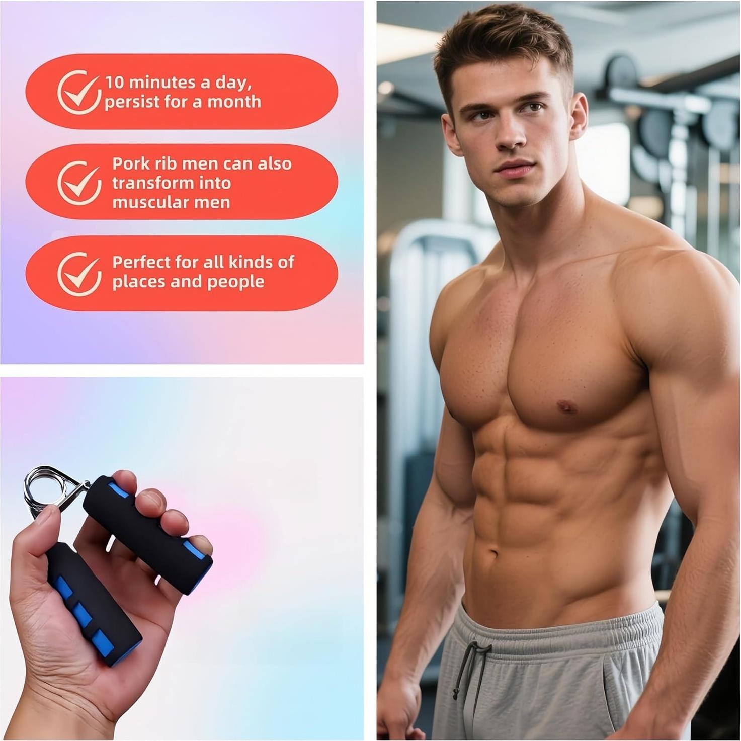 Juego de Fortalecedores de Agarre RyanDesign - 2 Ejercitadores Ergonómicos