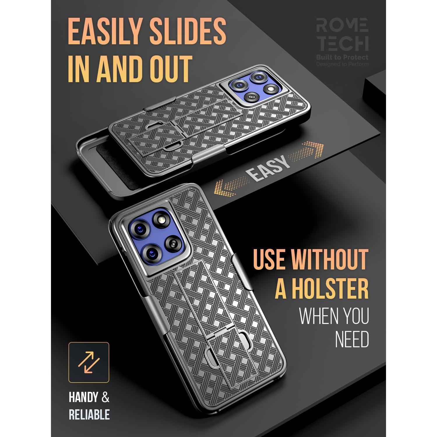 Funda delgada con clip para Motorola G Stylus 5G 2025 - Negro