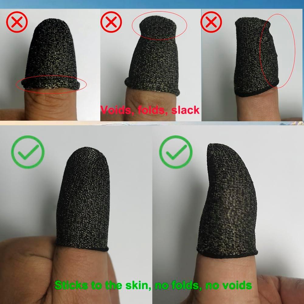 Guantes de Juego CNHIDEE Manga de Dedo Antisudor 4 Pcs