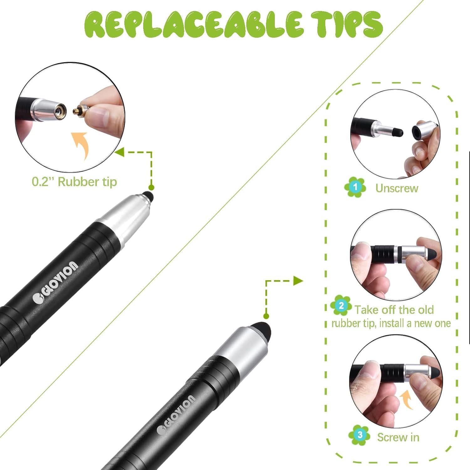 Lápiz Stylus Capacitivo Glovion para iPad y iPhone - Negro