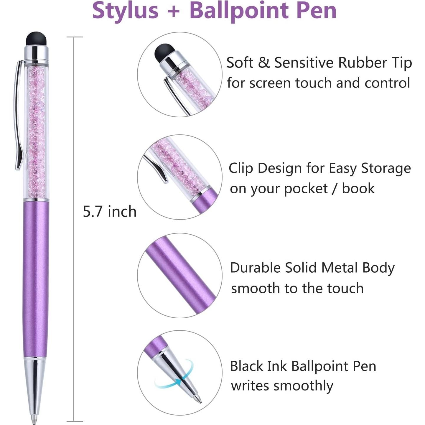 Bolígrafos Stylus 2 en 1 OKRAY - Paquete de 6 Colores