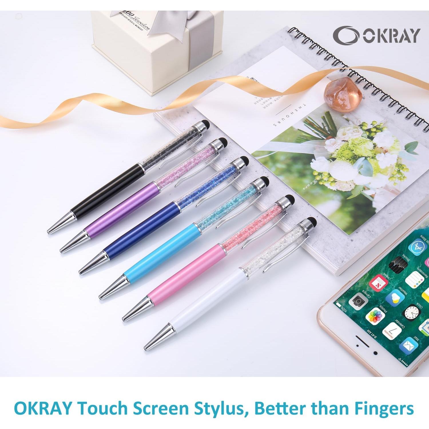Bolígrafos Stylus 2 en 1 OKRAY - Paquete de 6 Colores