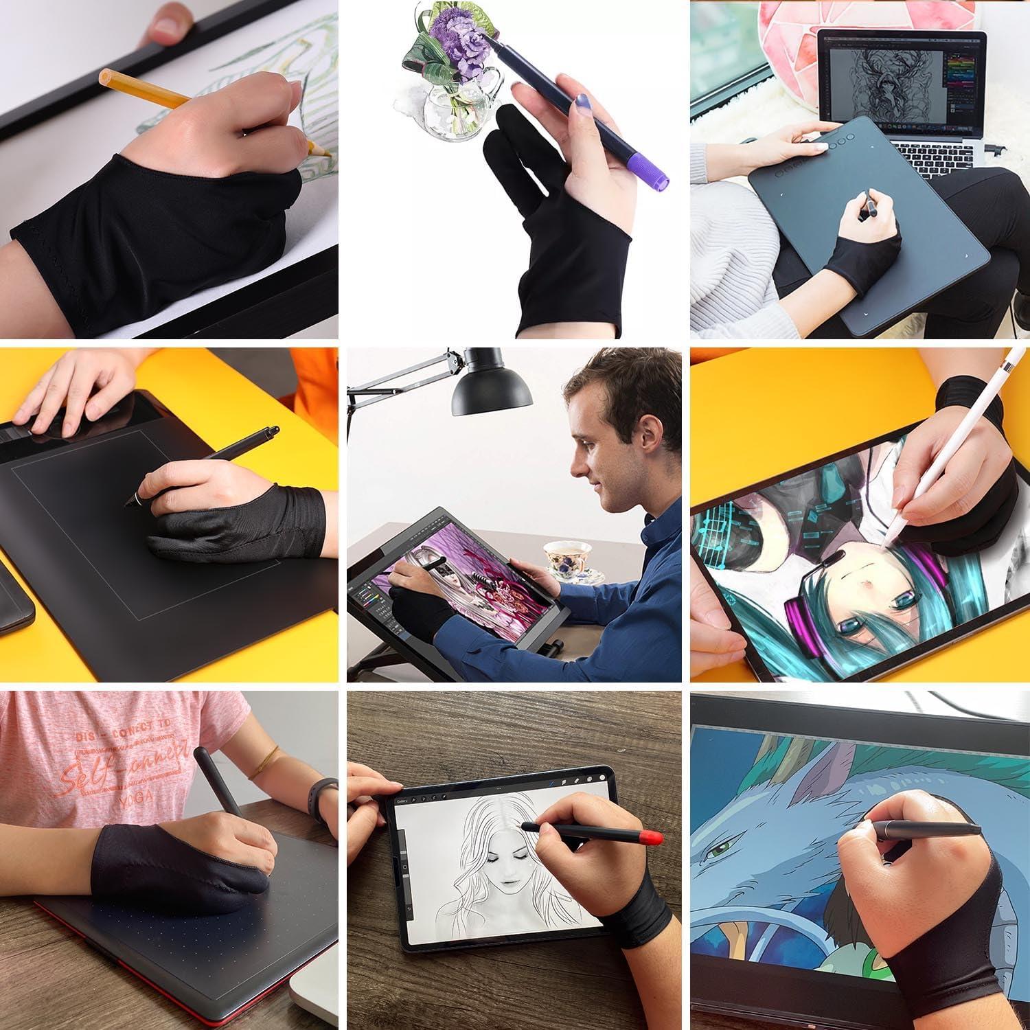 Guante de Dibujo Digital Timebetter - 2 Paquete, Tamaño M