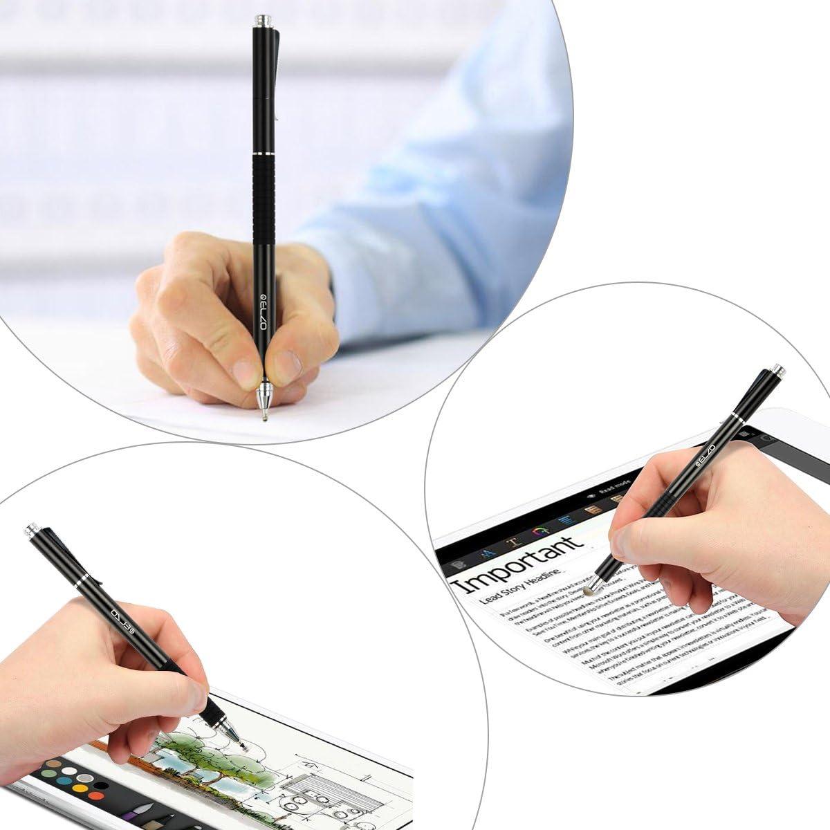 Plumas Stylus ELZO 3 en 1 Táctiles con Puntas Reemplazables