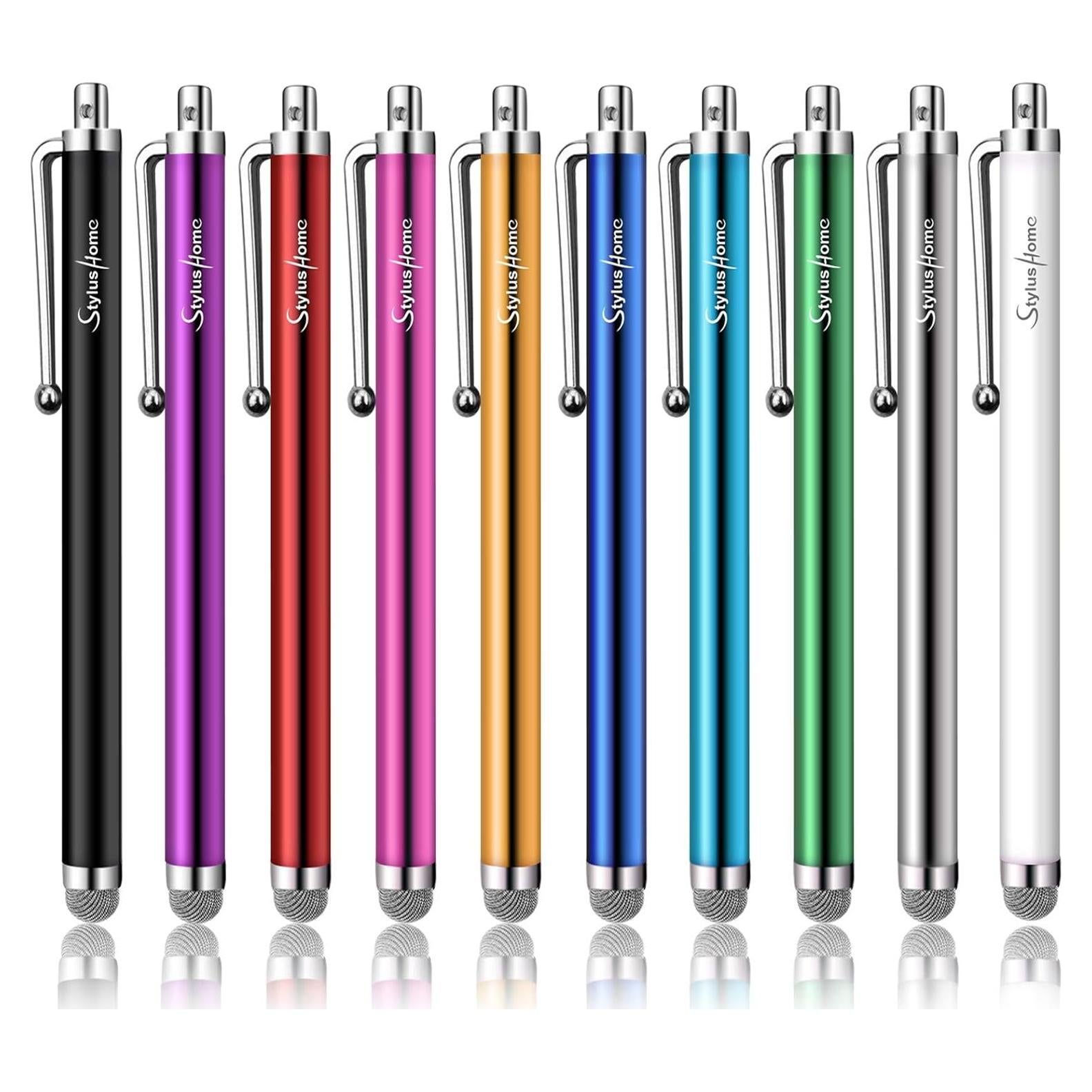 Paquete de 10 Bolígrafos Stylus de Fibra para Pantallas Táctiles